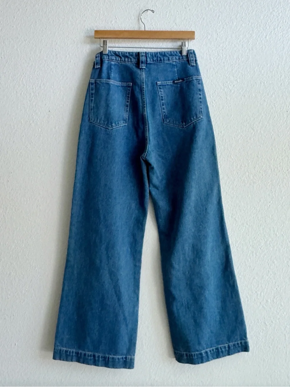 ROLLAS High-Rise Straight Leg Women's Jeans in Medium Blue